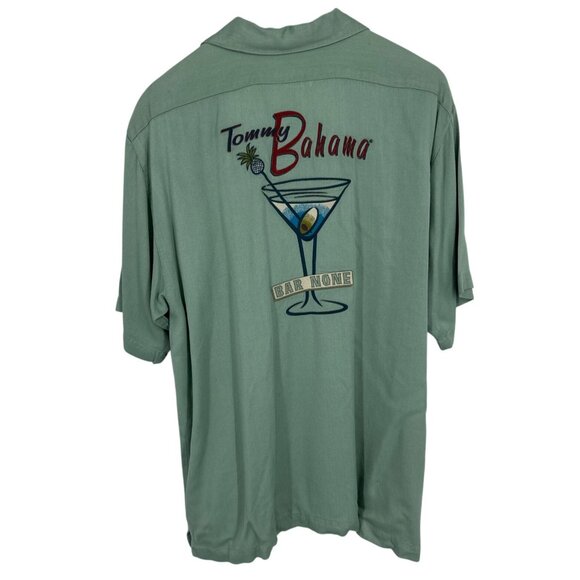 Tommy Bahama Bar None Cocktail Embroidered Button Front Shirt Size M - Picture 5 of 9